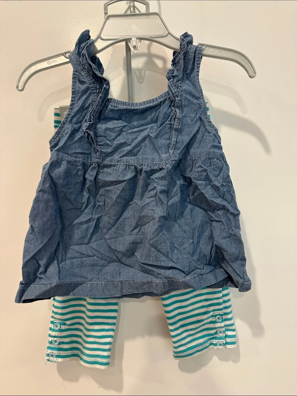 Carter's Light Blue Chambray Toddler Top with BabyGap leggings